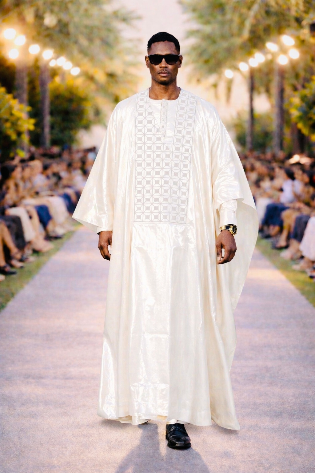 Grand Boubou Blanc Nacre