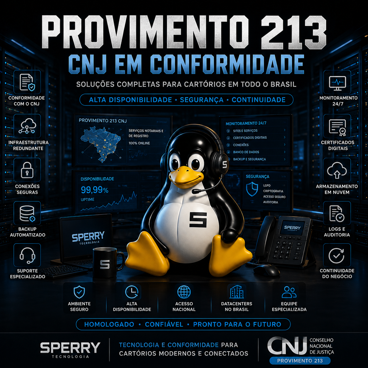 Provimento 213 CNJ em Conformidade - Soluções completas para cartórios