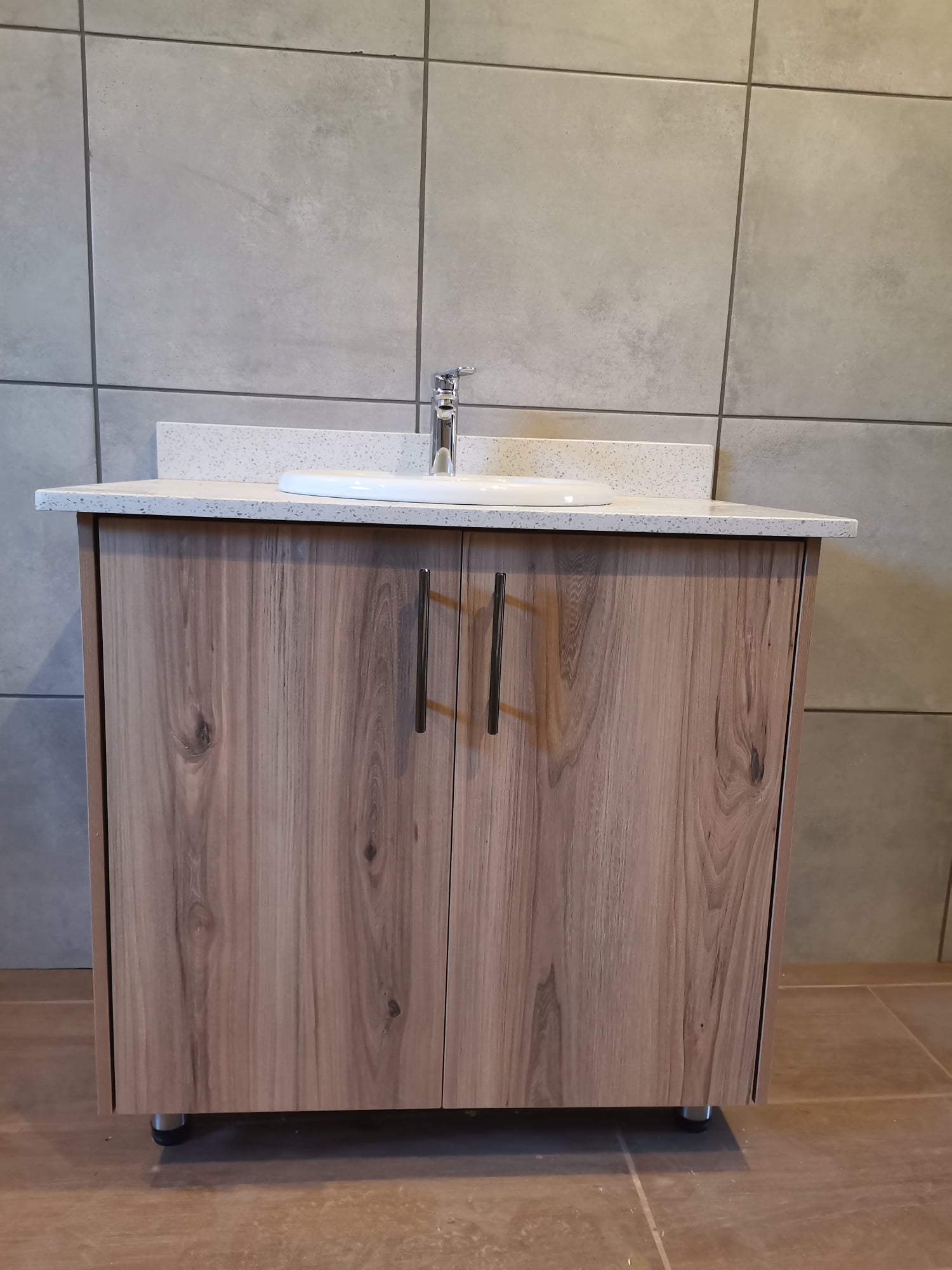 Wood Grain Single Vanity