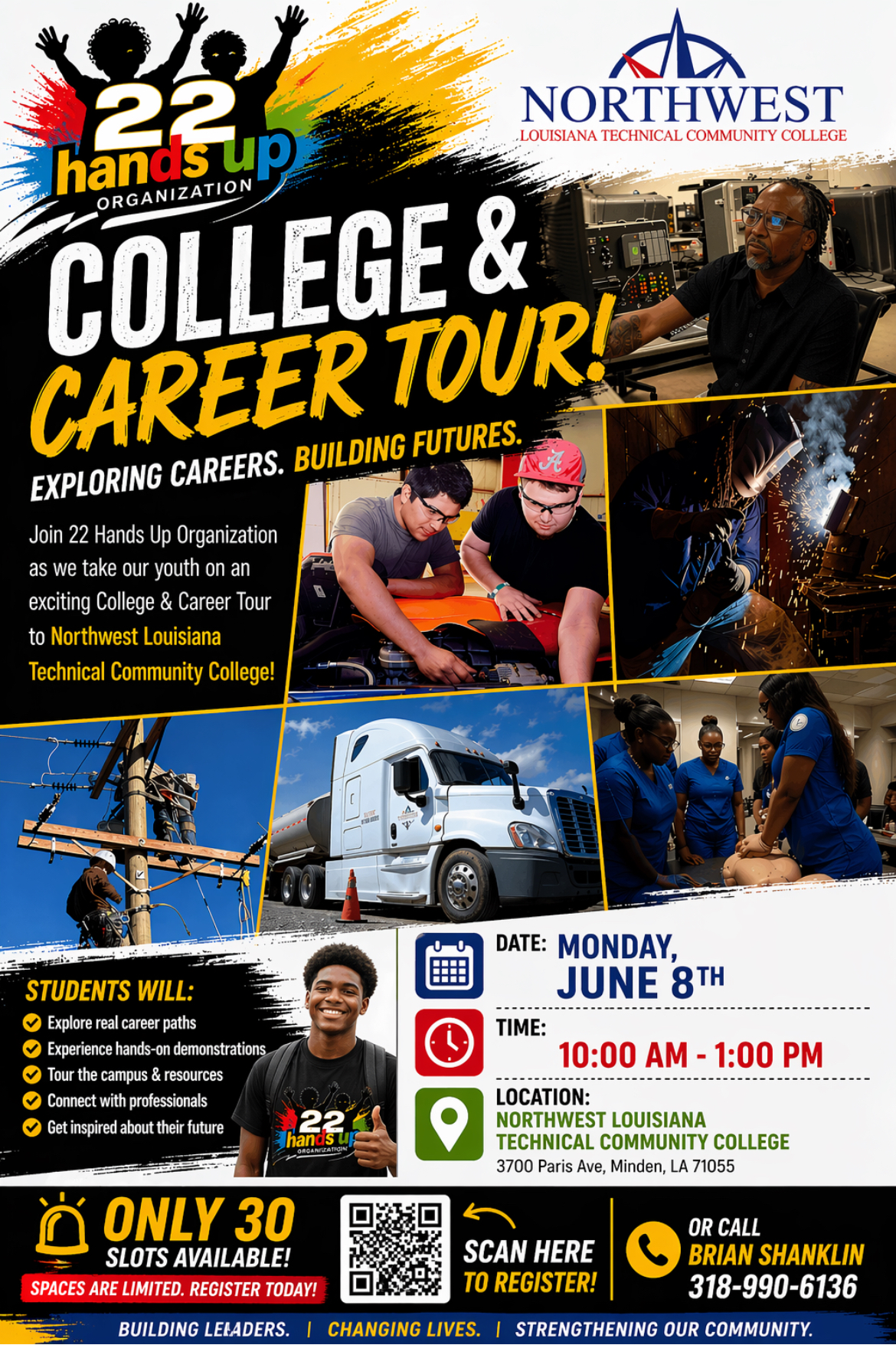 22 Hands Up College & Career Tour Flyer