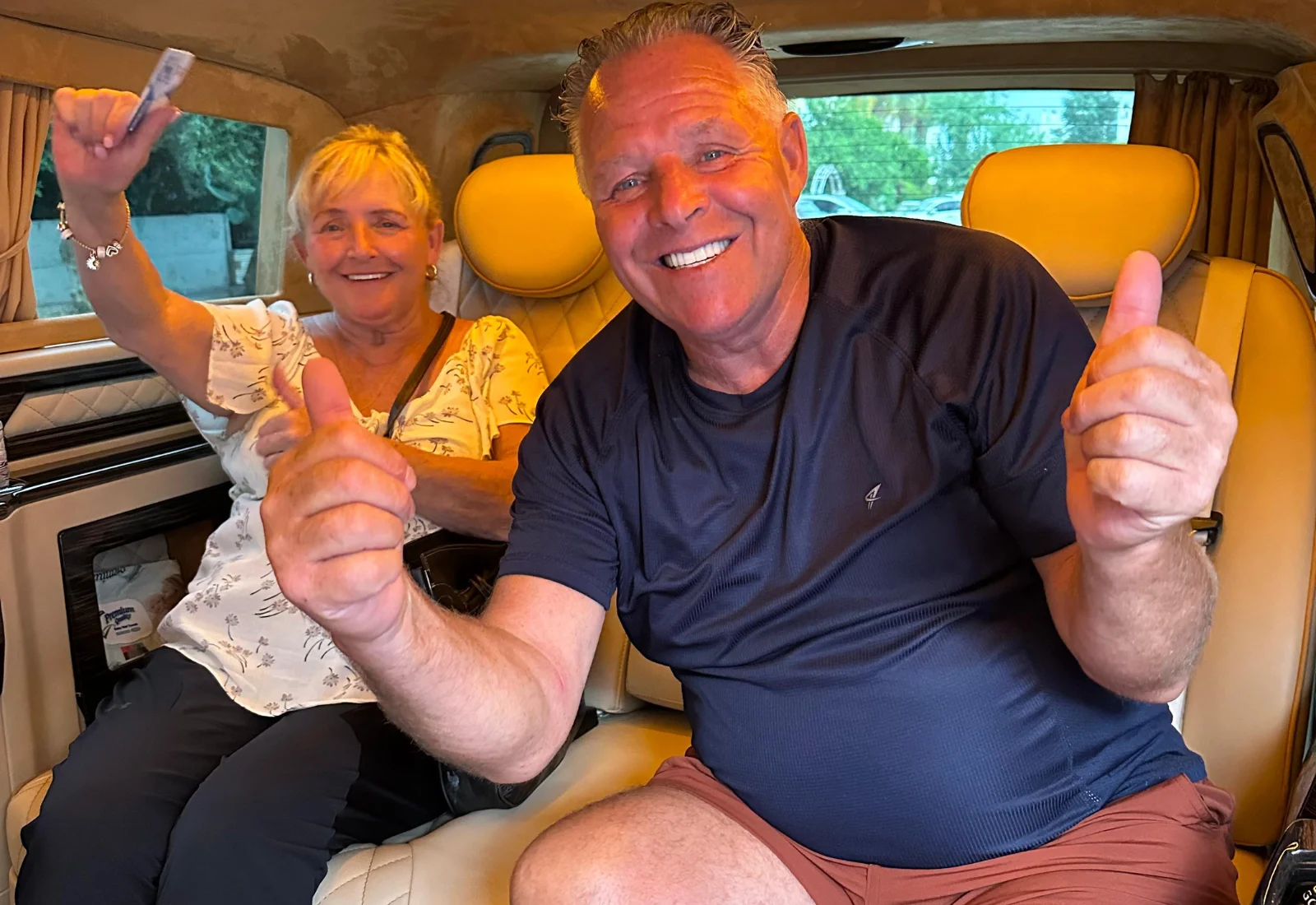 Excited guests on their journey