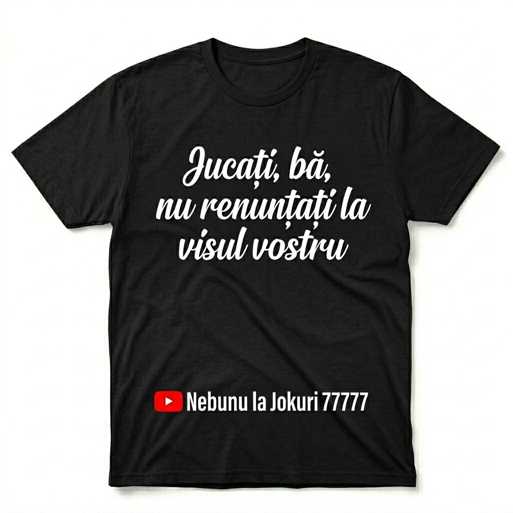 Jucați, bă, nu renunțați la visul vostru — Negru