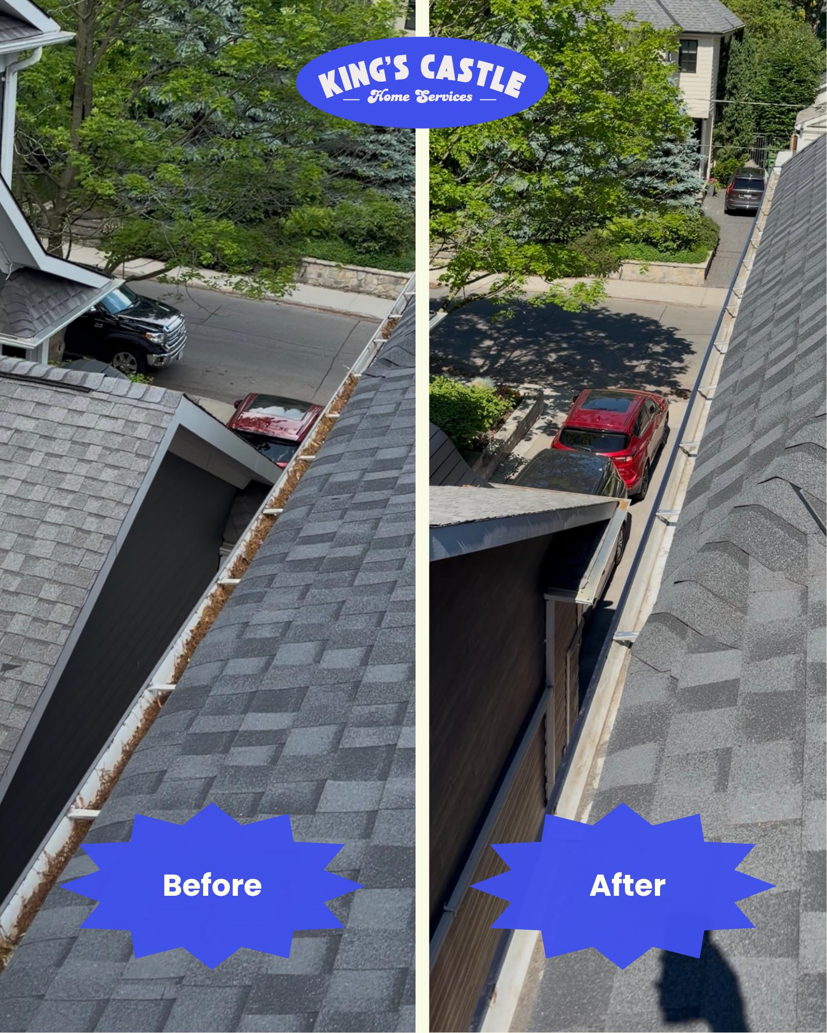 Eavestrough cleaning transformation
