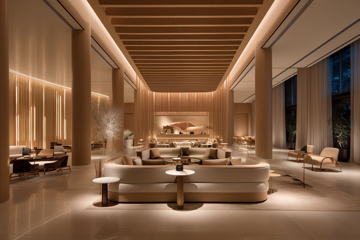 Luxury hotel lounge