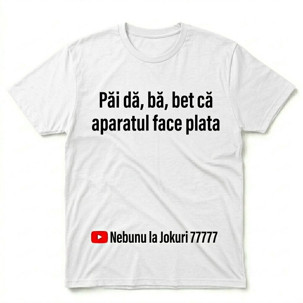 Păi dă, bă, bet că aparatul face plata — Alb