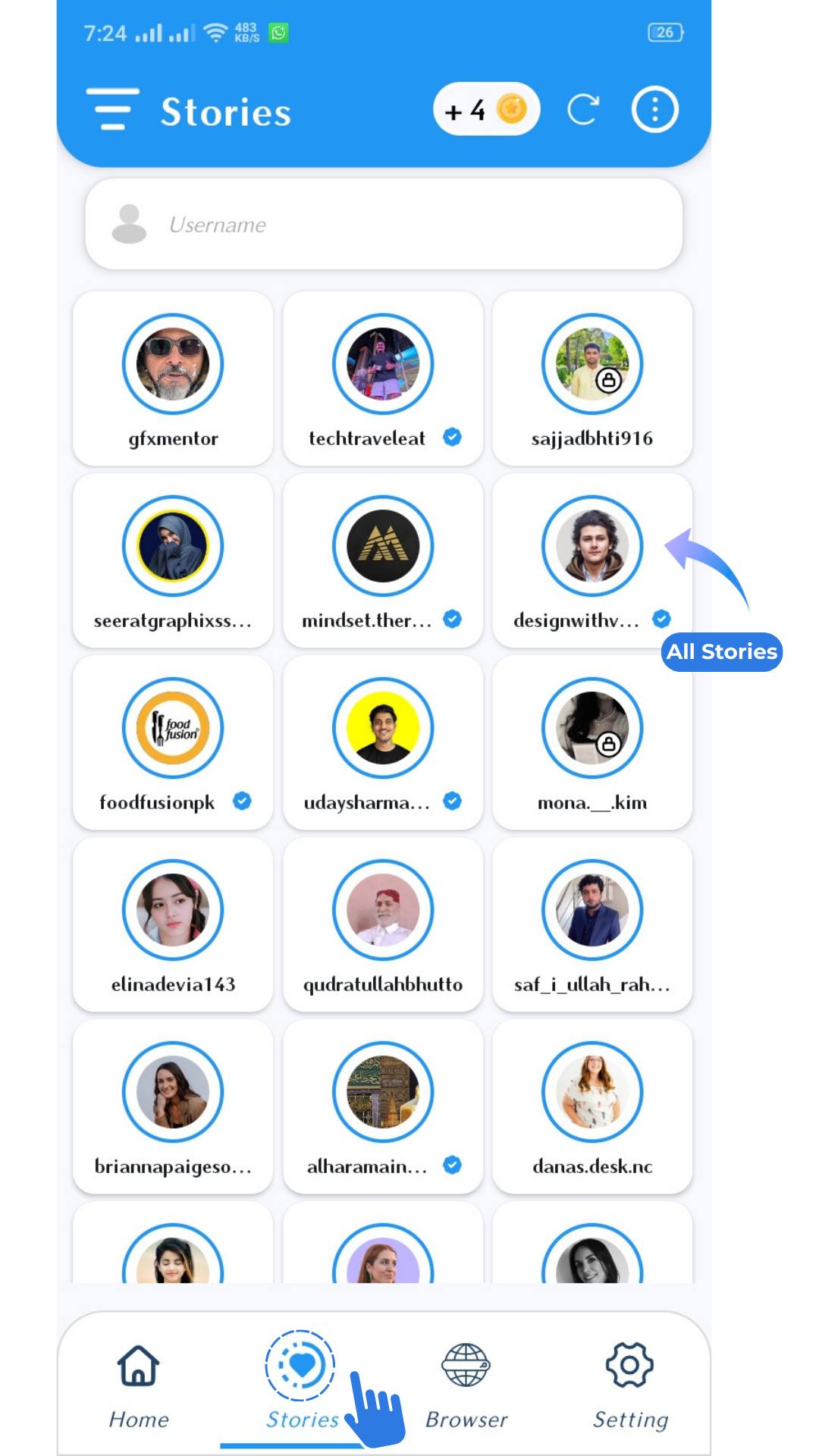 Stories Feed