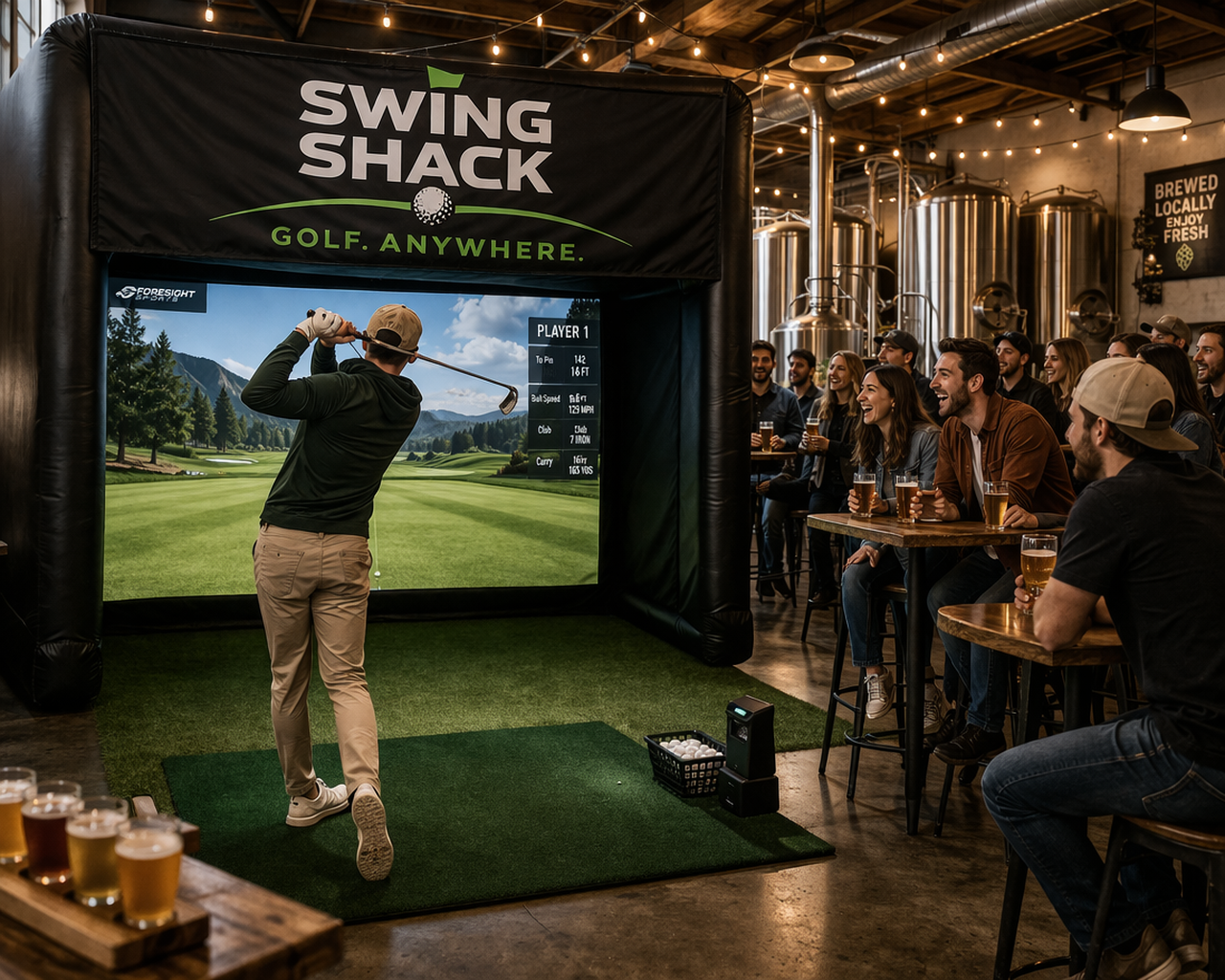 Swing Shack at a brewery event