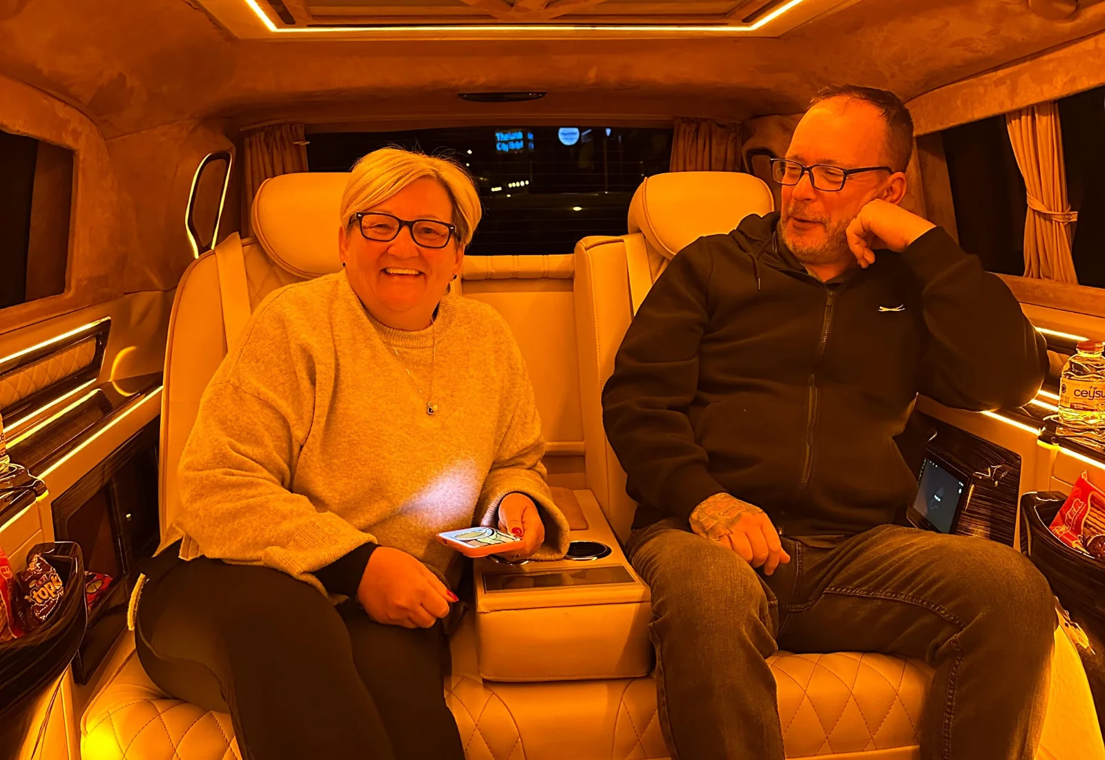 Couple on night transfer