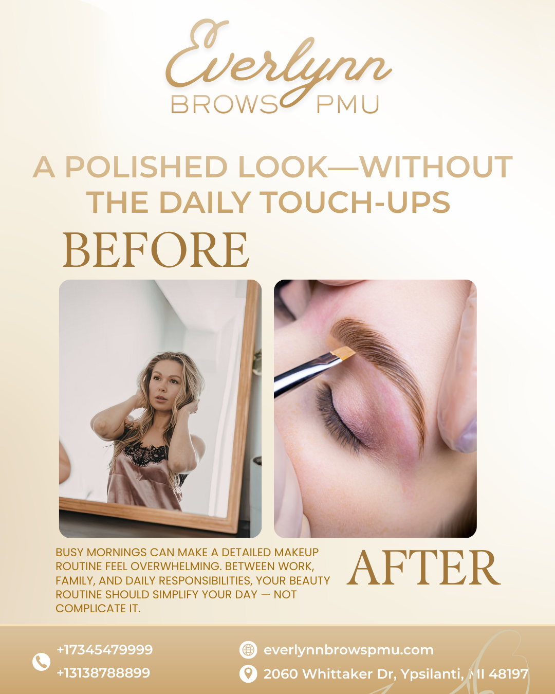 A Polished Look Without the Daily Touch-ups - Before and After Brow Transformation
