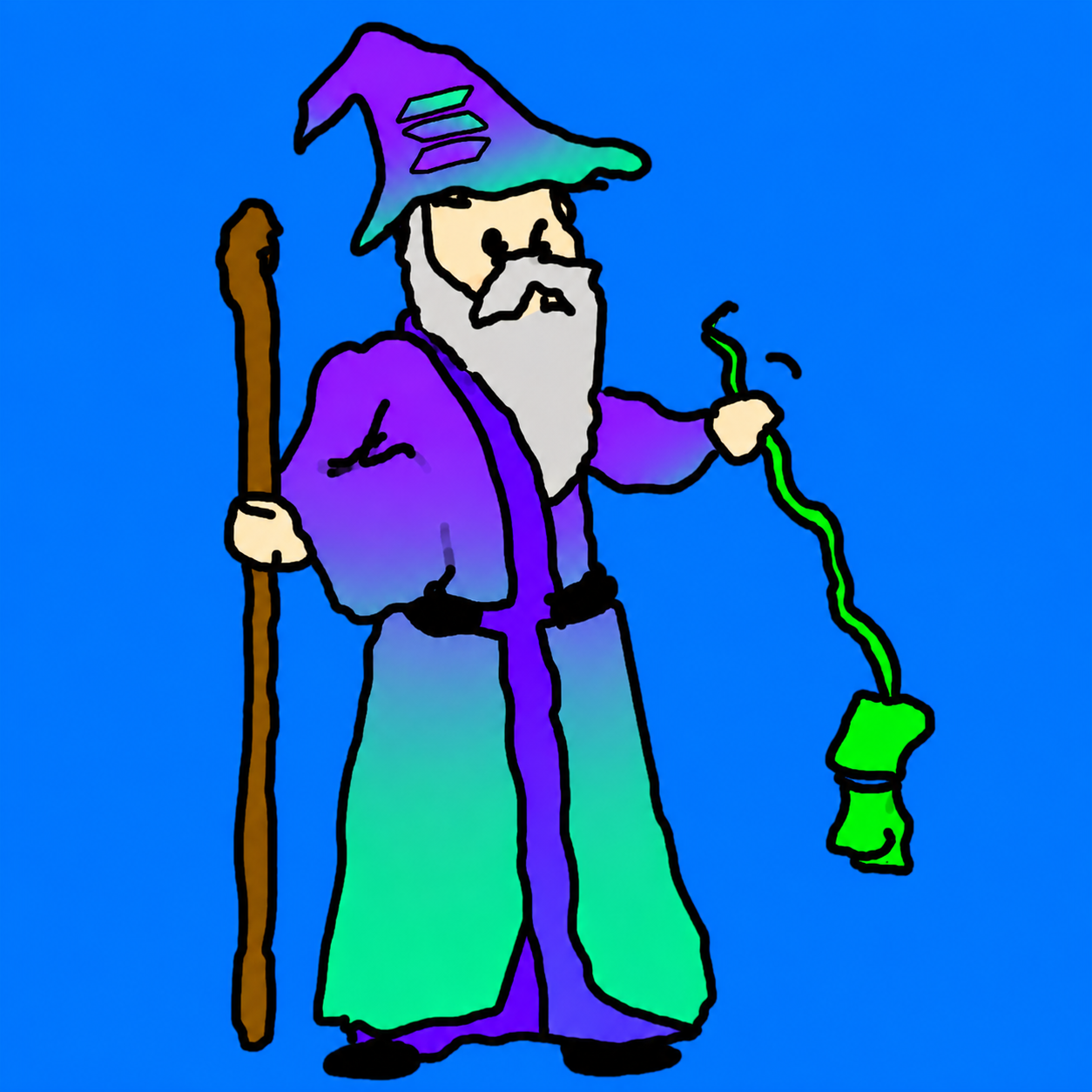 Magic Internet Robbery wizard mascot