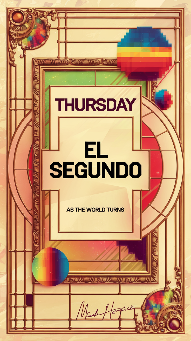 El Segundo Thursday - Art Deco Rainbow Frame Design