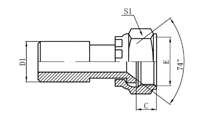 2WJ - Butt-Weld Tube × JIC Female 74 °Seat