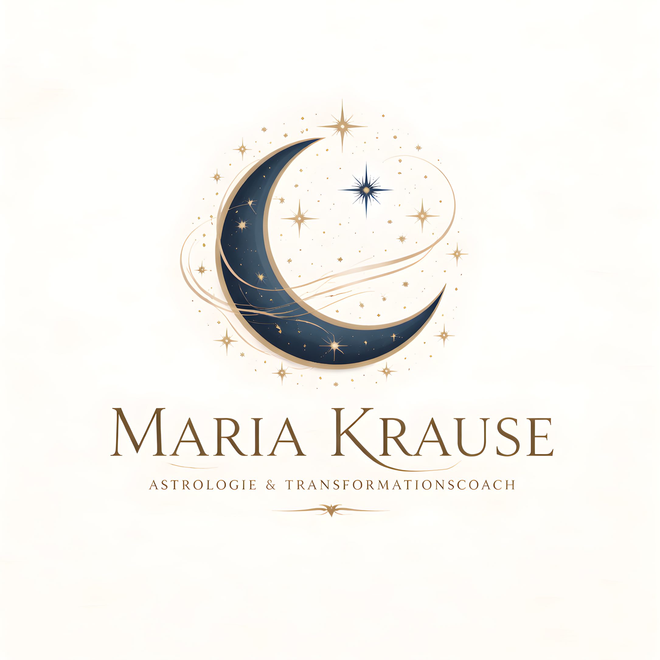 Maria Krause Logo - Mond mit Sternen