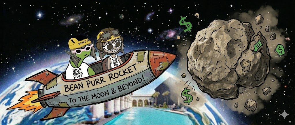 Bean Purr Rocket - To The Moon & Beyond!