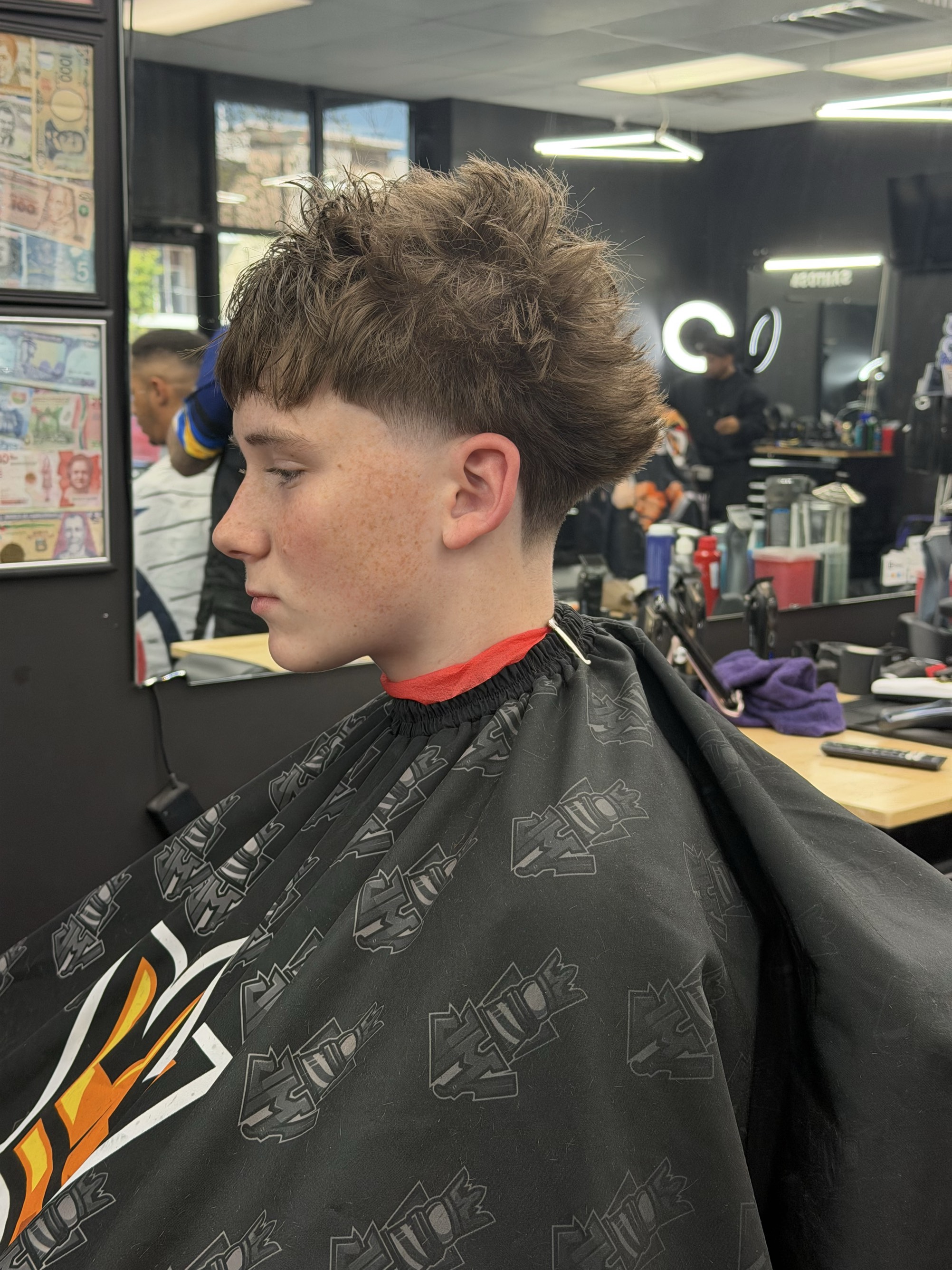 Kids haircut with textured top