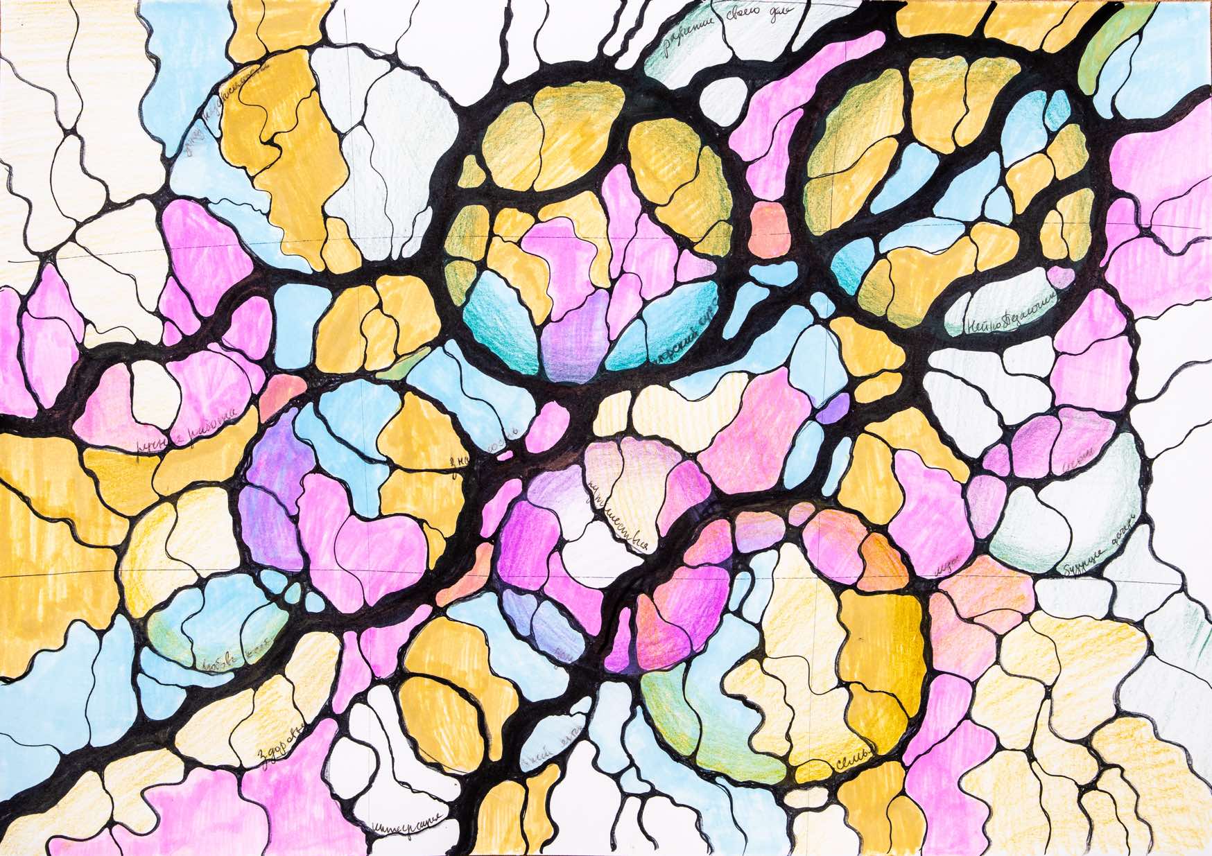 Colorful neurographics artwork