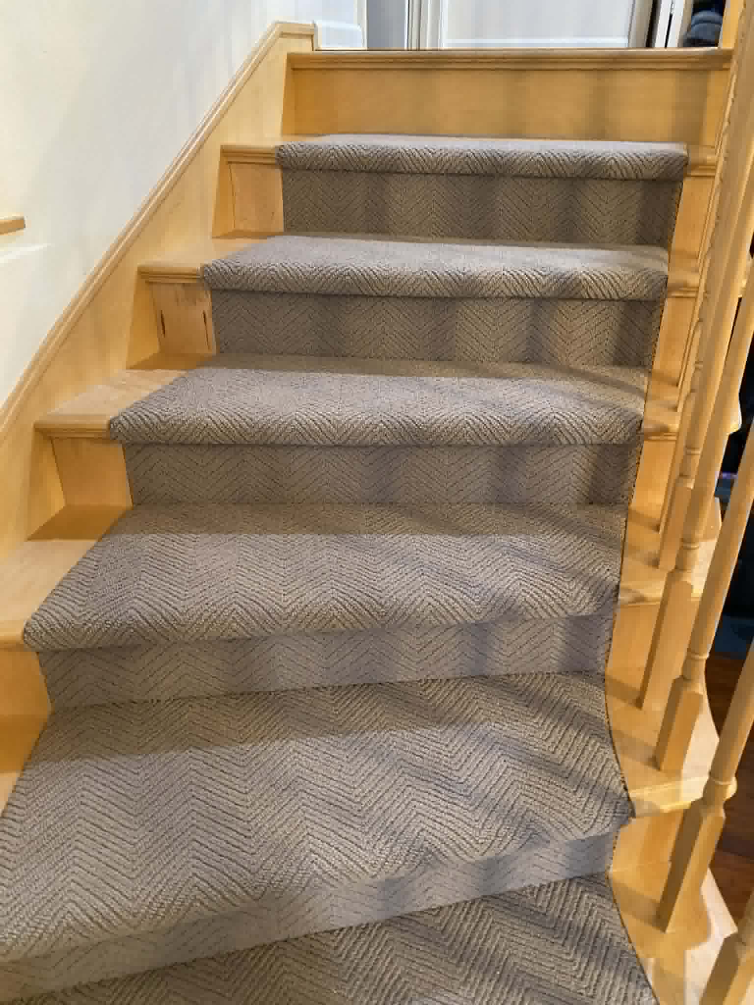 Stairs flooring installation by HP Carpets