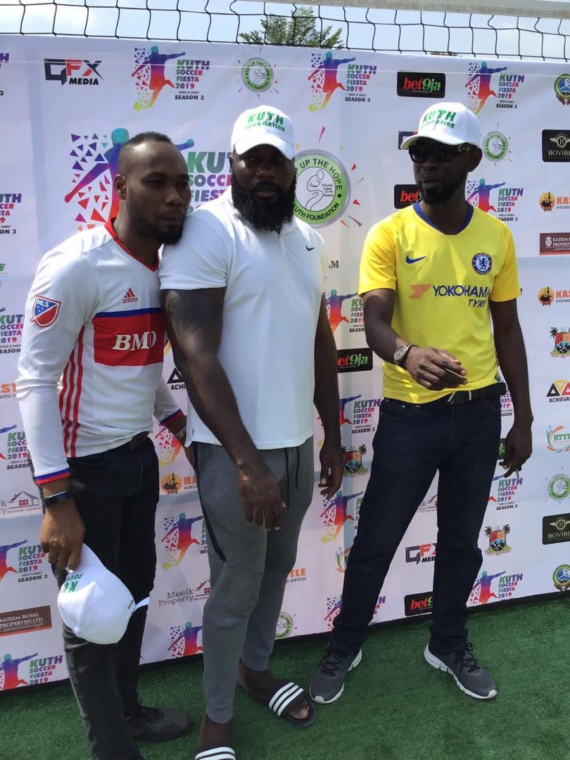 Founder Engr. Gerald Azonobo with MLS and Chelsea jersey guests