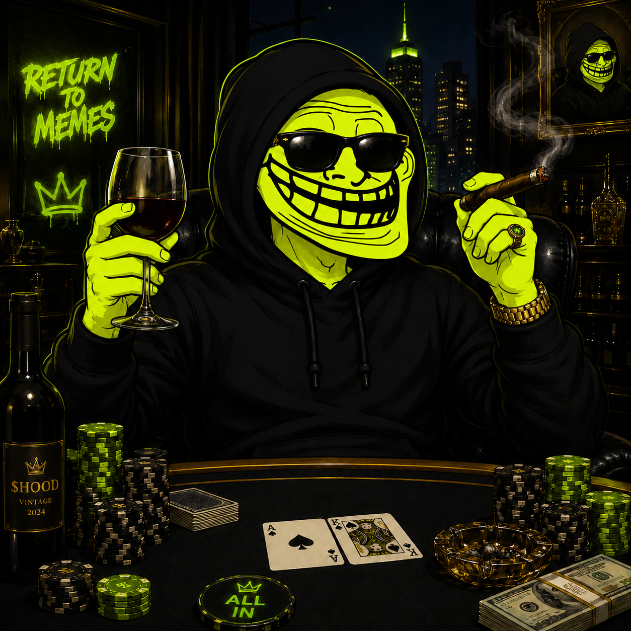 HOODTROLL at the high roller table