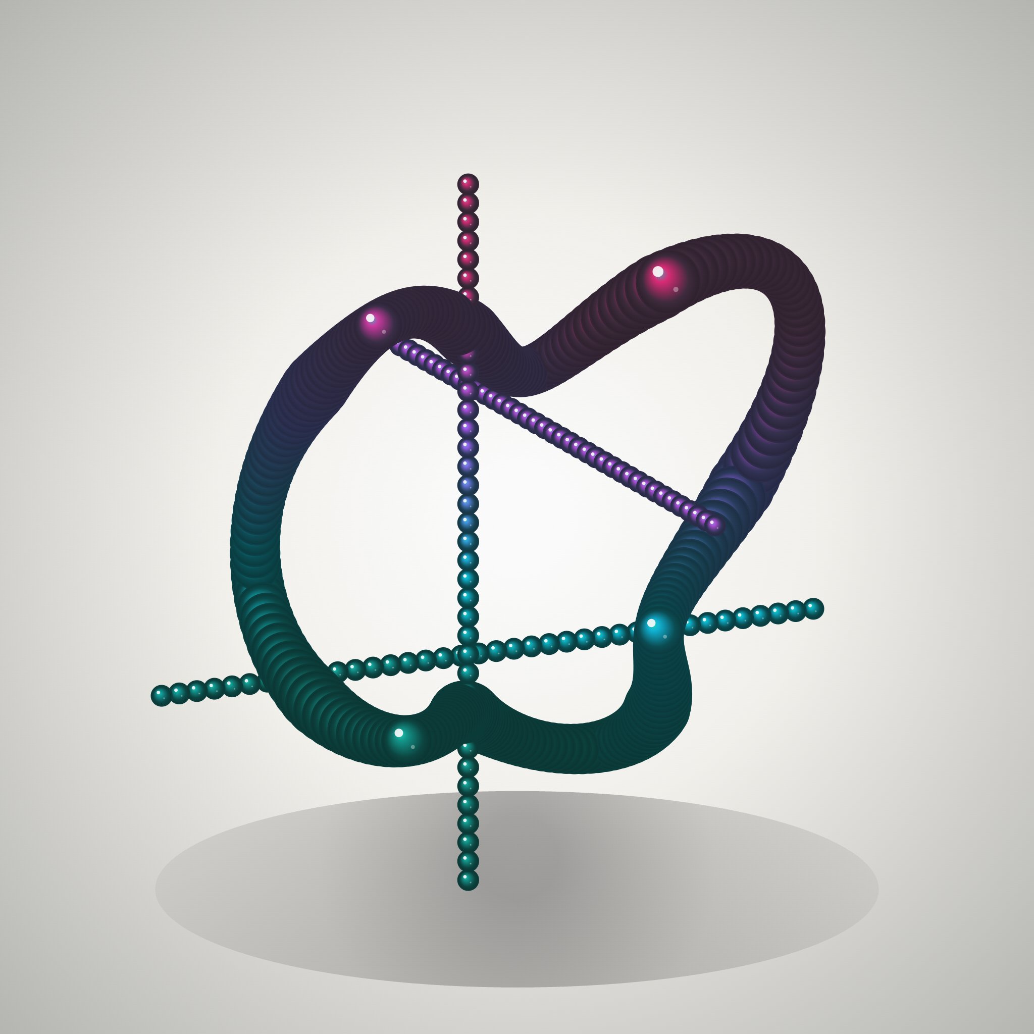 Teal Knot Ring #011