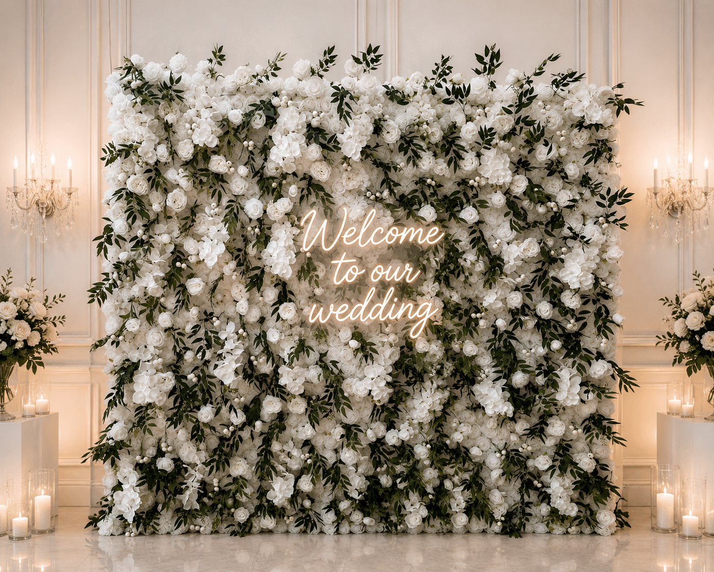 The Cascade Collection Flower Wall Hire Hull