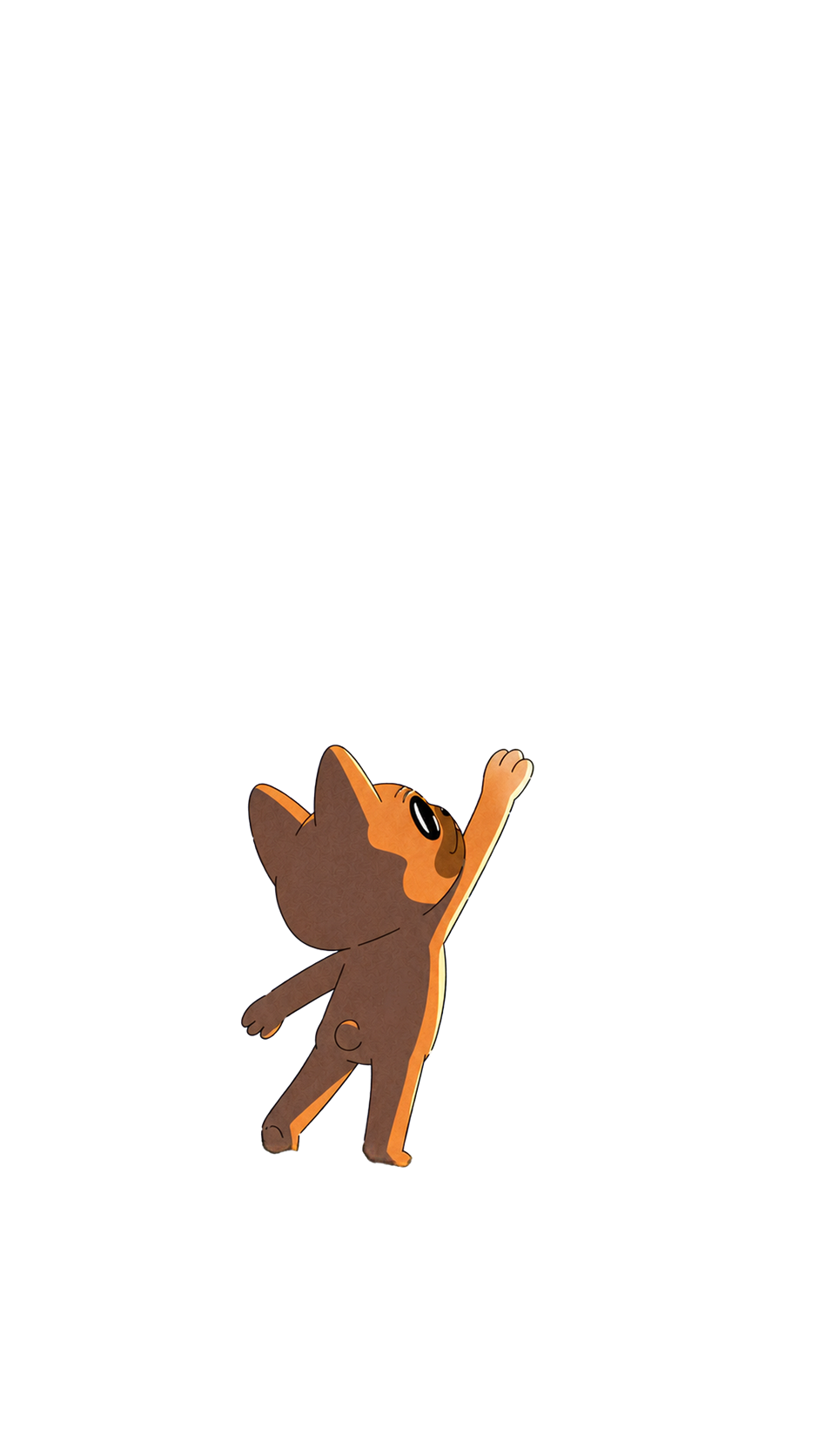 Personnage levant la main
