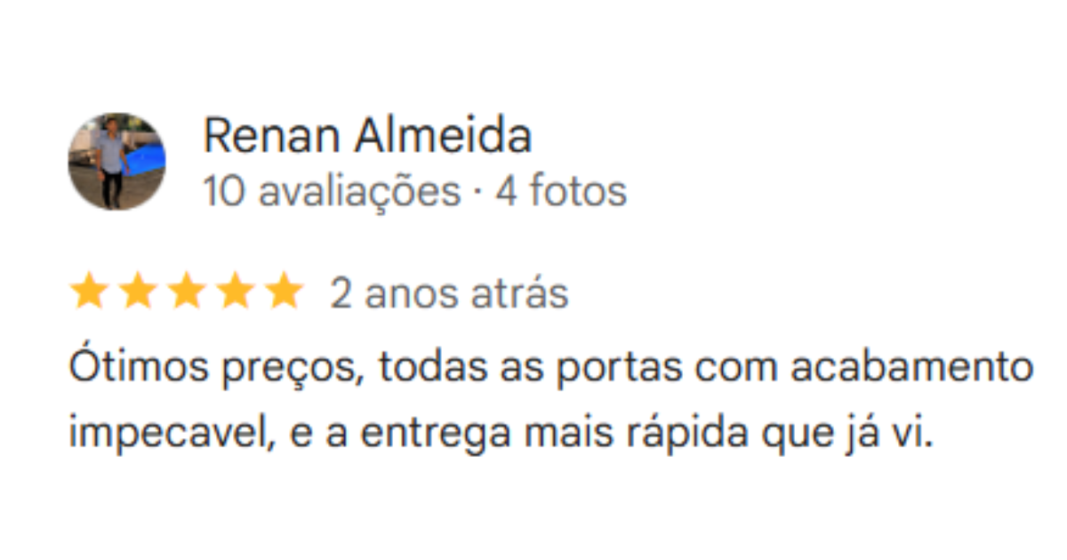 Avaliação de Renan Almeida sobre a Rei das Portas