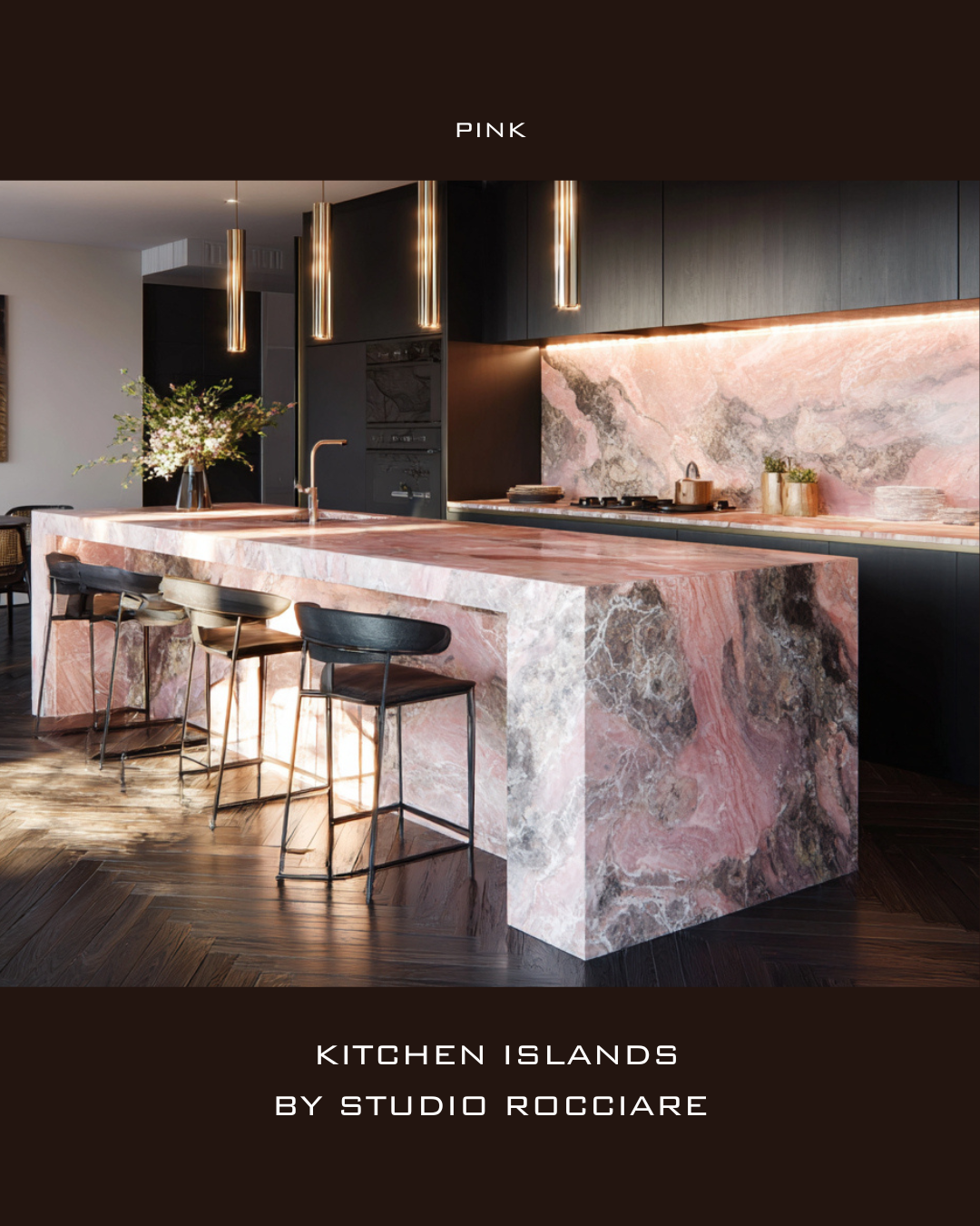 Pink Onyx Kitchen Island