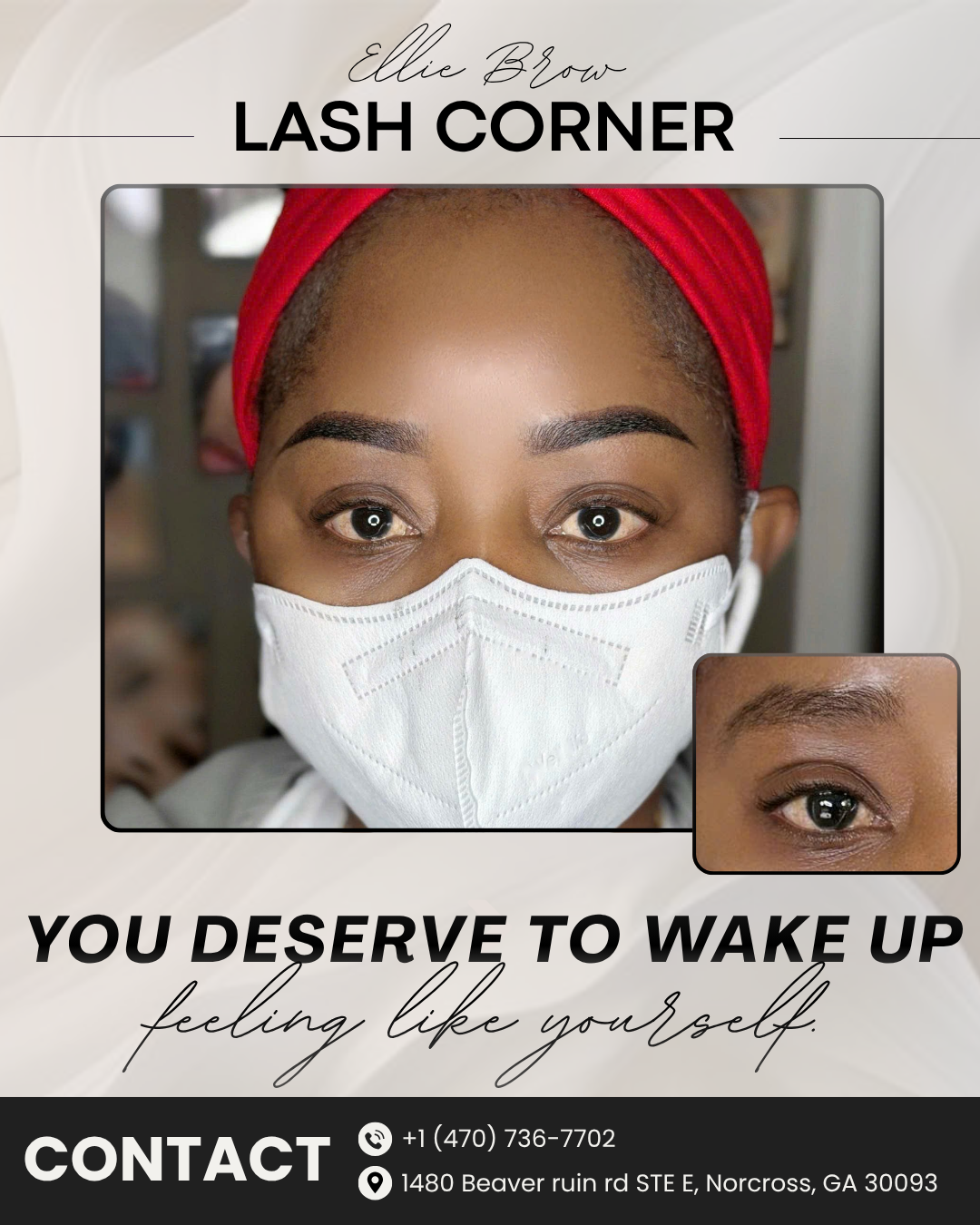 Ellie Brow Lash Corner client result