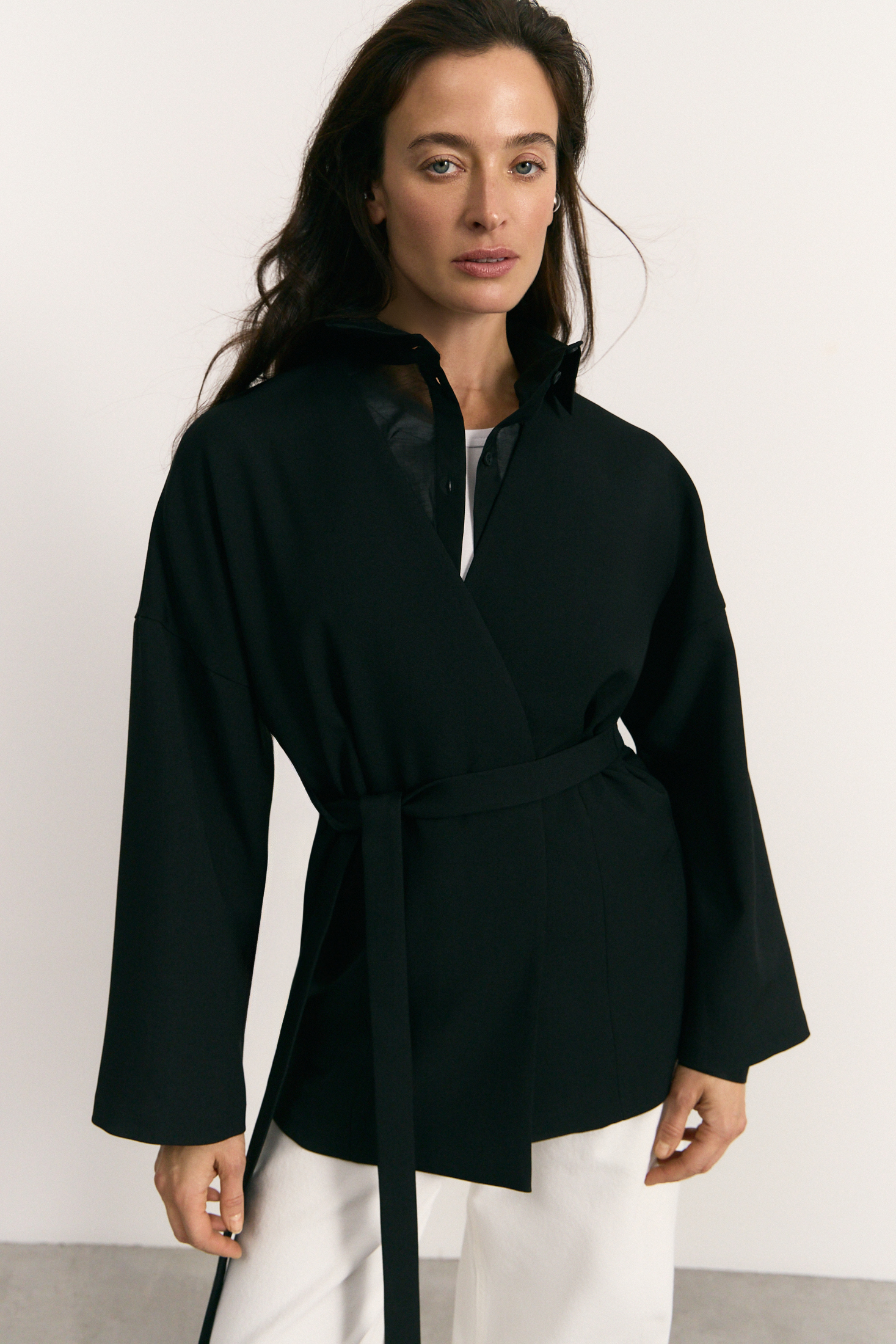Catalogue after retouching — refined skin and fabric texture