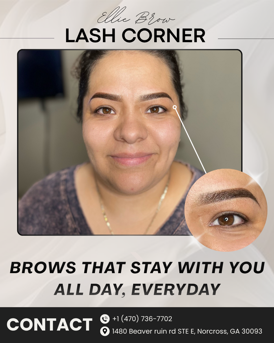 Ellie Brow Lash Corner client result