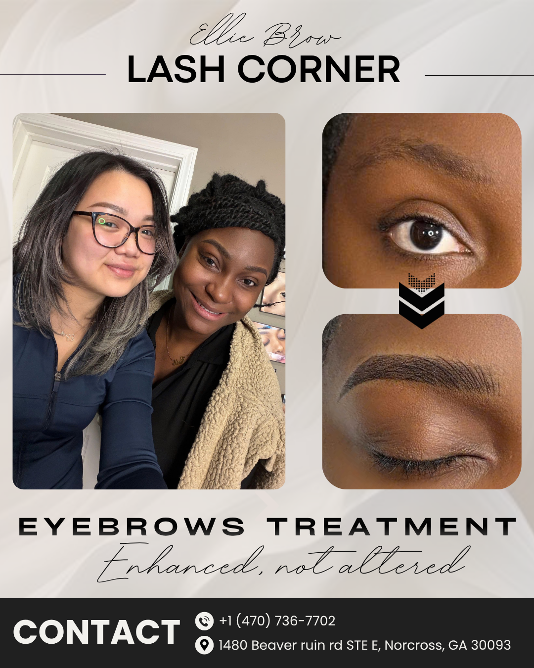 Ellie Brow Lash Corner client result