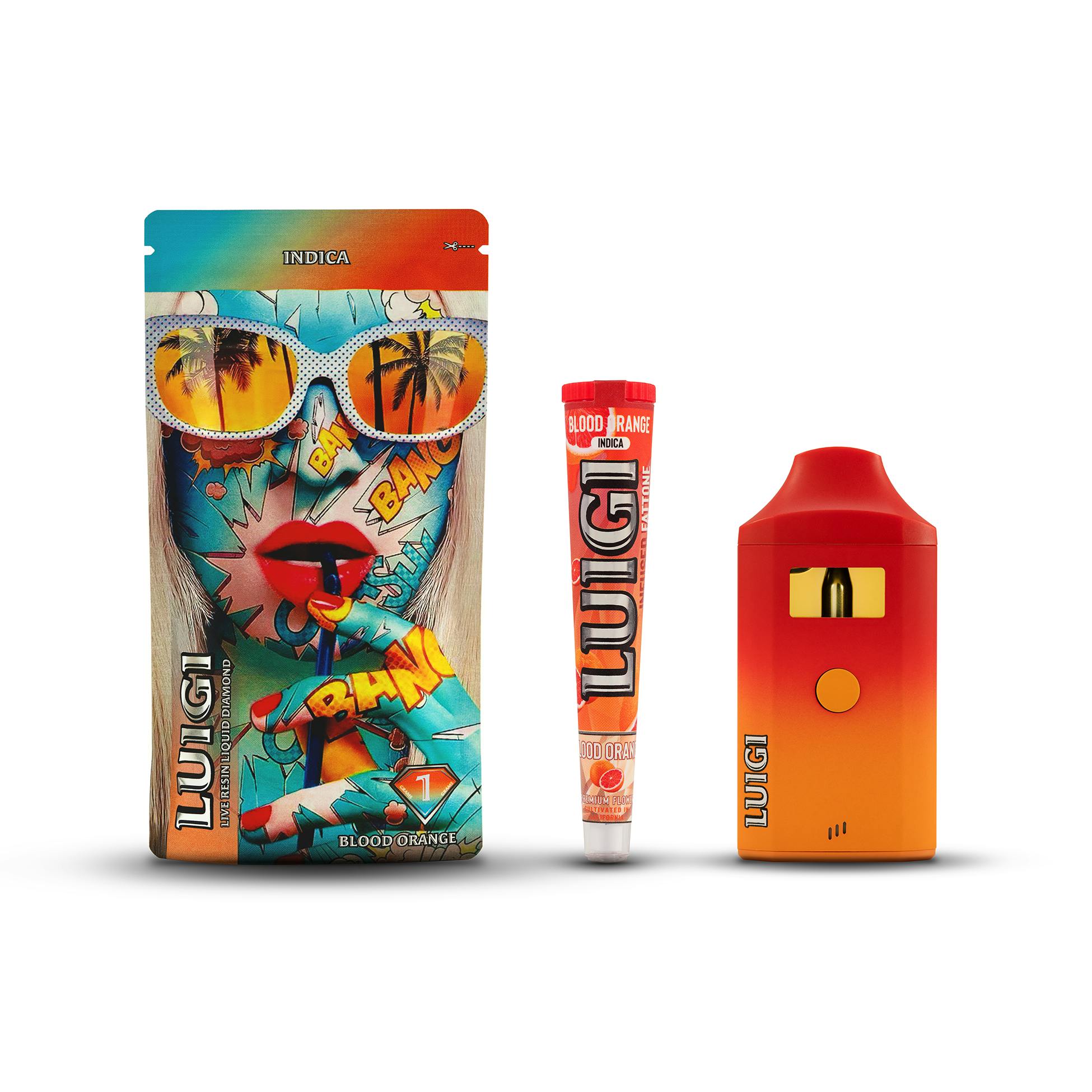 Luigi disposable, pre-roll, and device product group