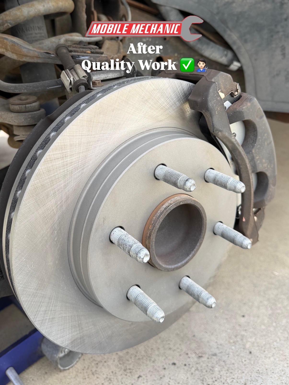 New brake rotor after service