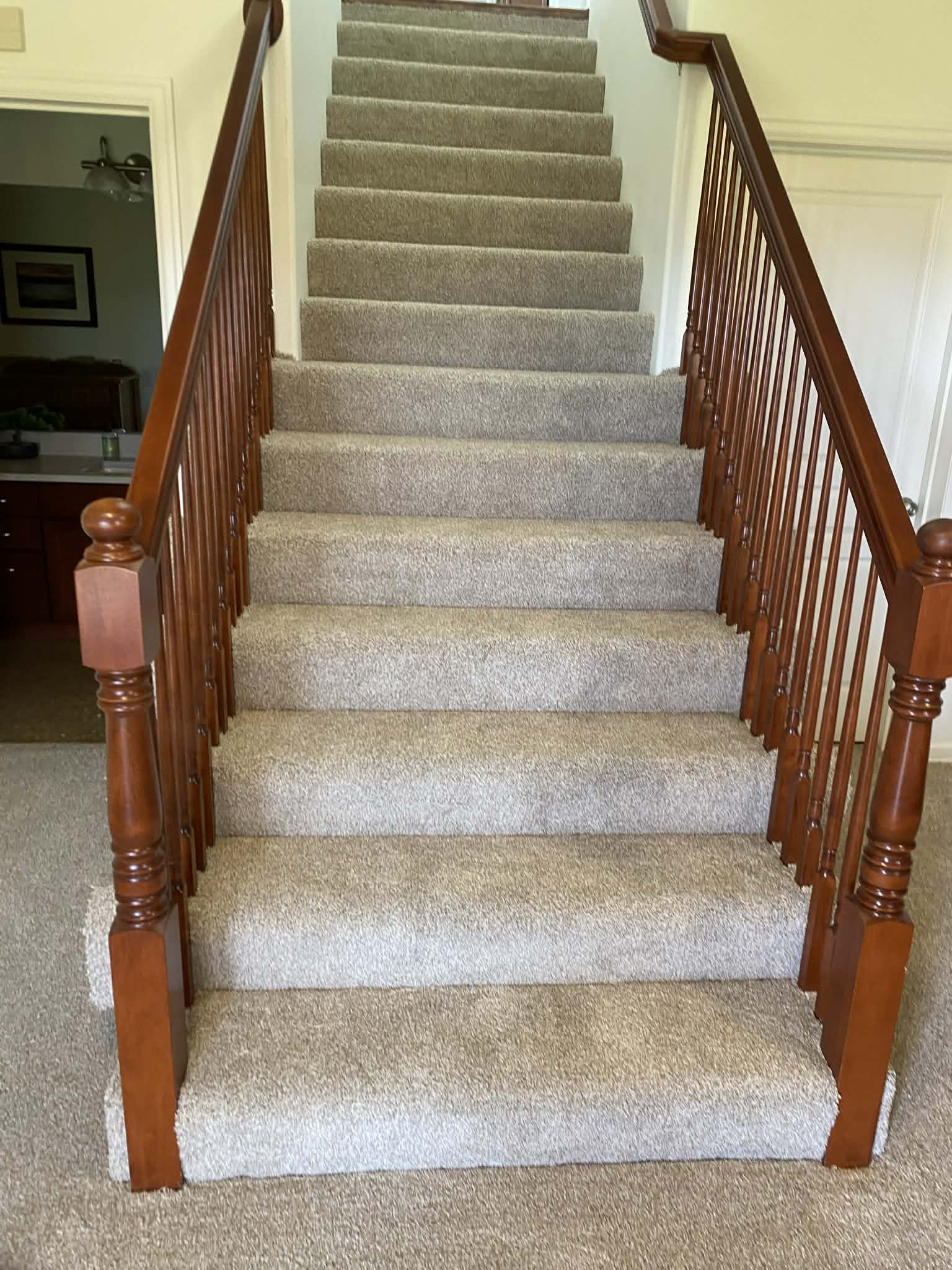 Stairs flooring installation by HP Carpets