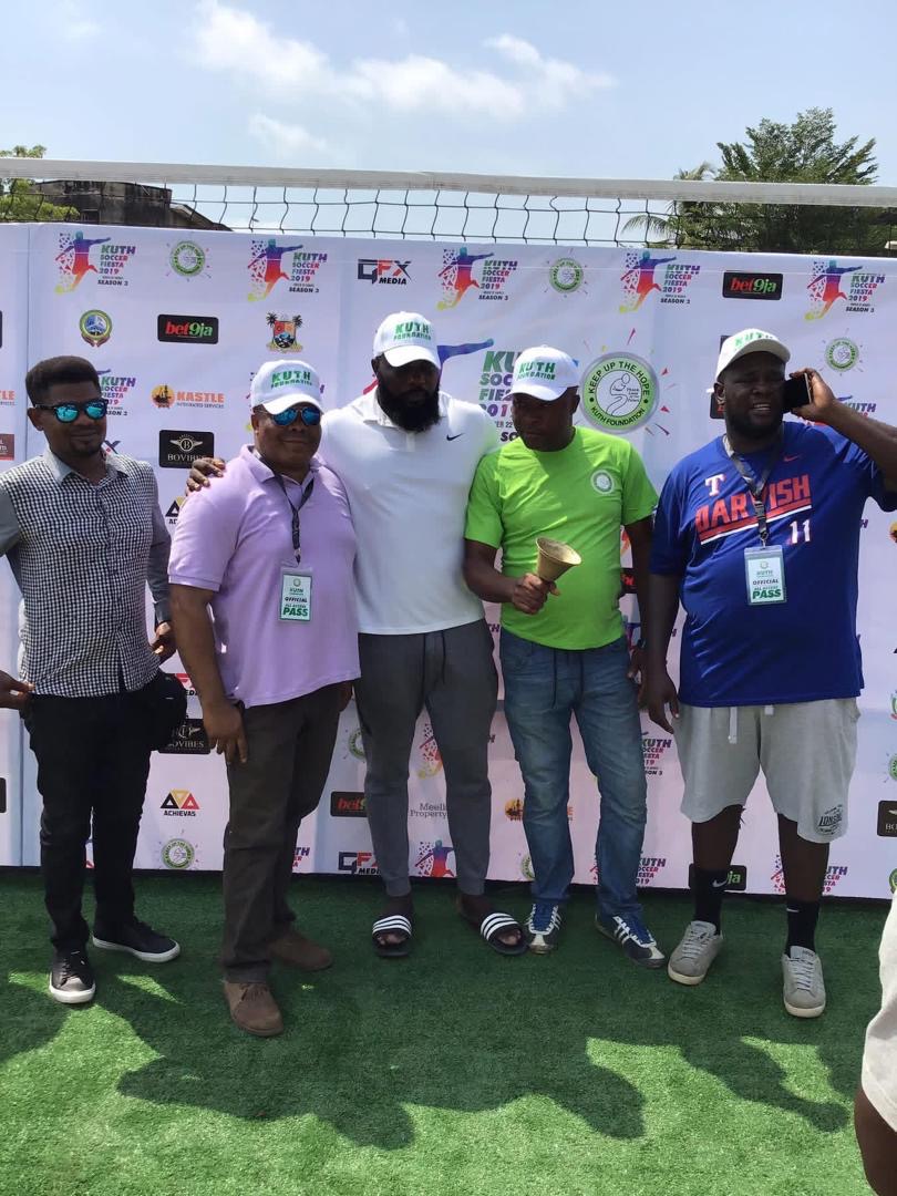 KUTH Foundation team at Soccer Fiesta 2019 media wall