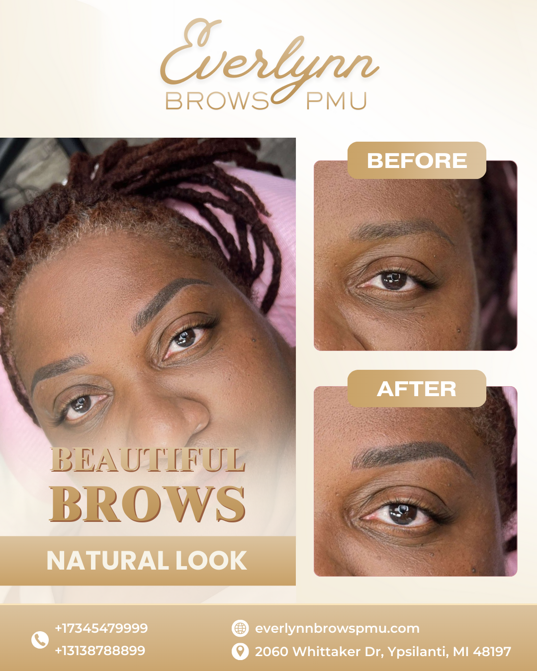 Beautiful Brows Natural Look - Before and After Results