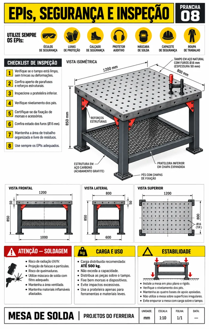 EPIs, segurança e inspeção