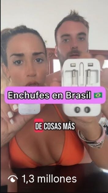 Reel viral: enchufes en Brasil
