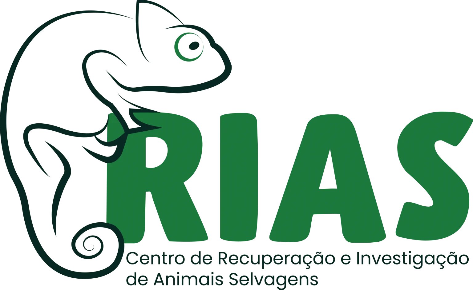 Logo of RIAS, the Centro de Recuperação e Investigação de Animais Selvagens in Olhão