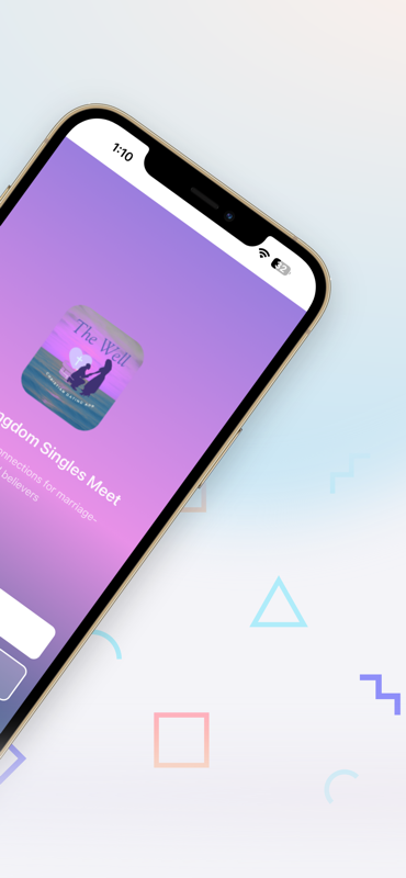 The Well welcome screen on a phone