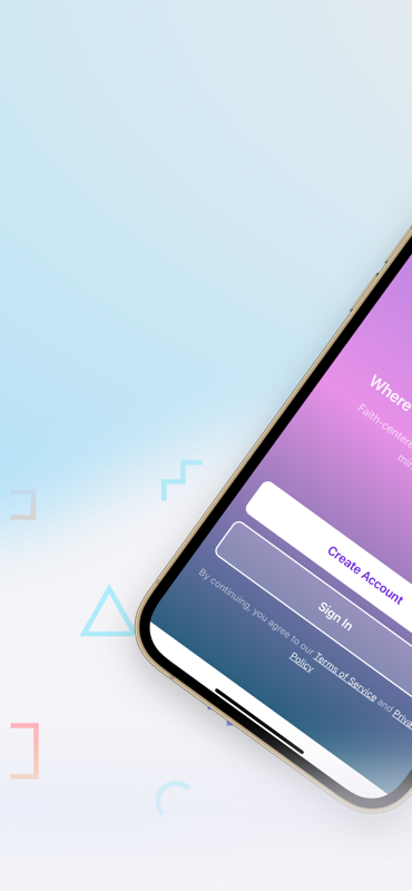 The Well account entry screen on a phone