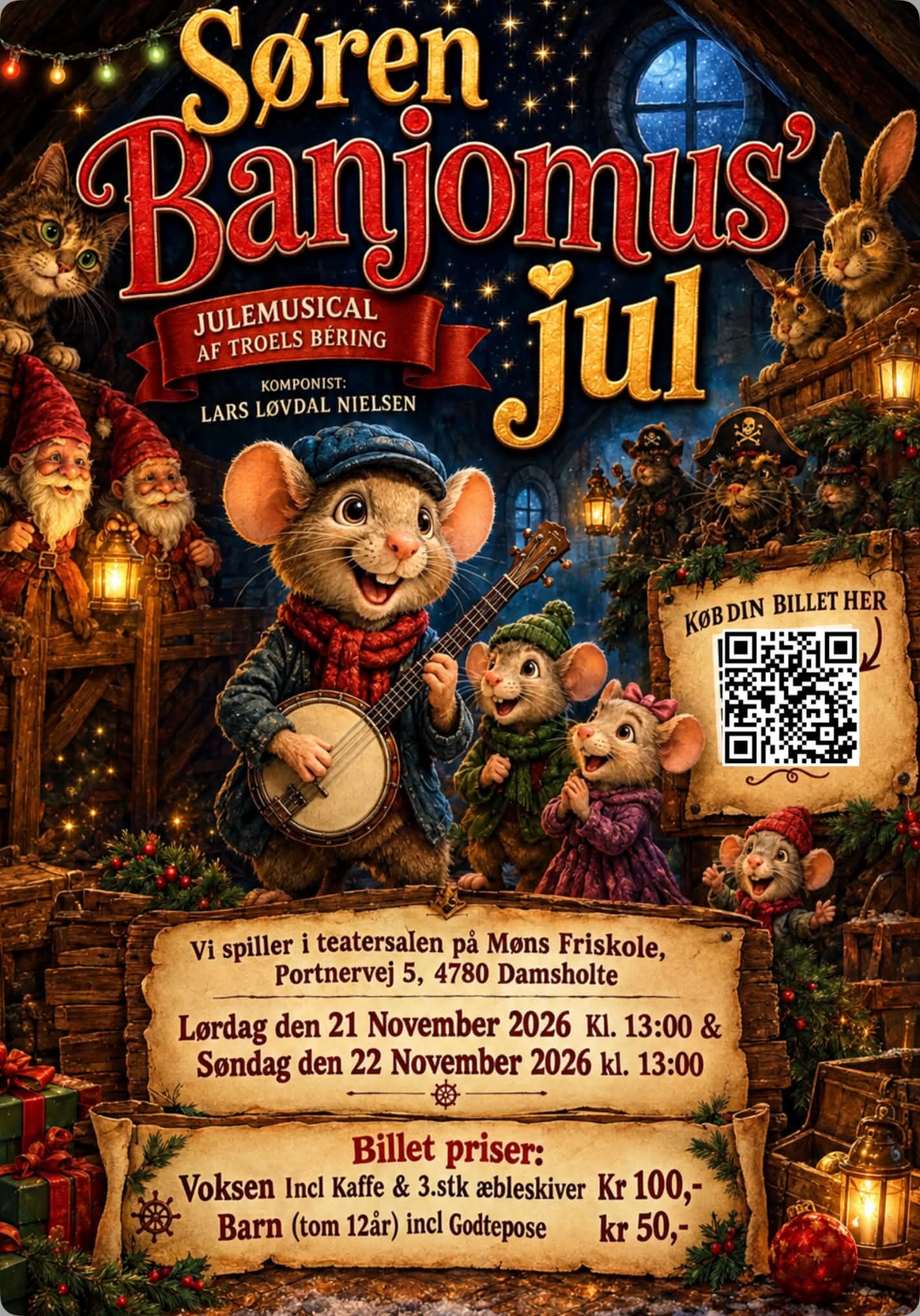 Søren Banjomus' Jul - årets julestykke plakat