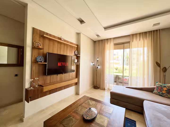 Clean modern bathroom with contemporary fixtures