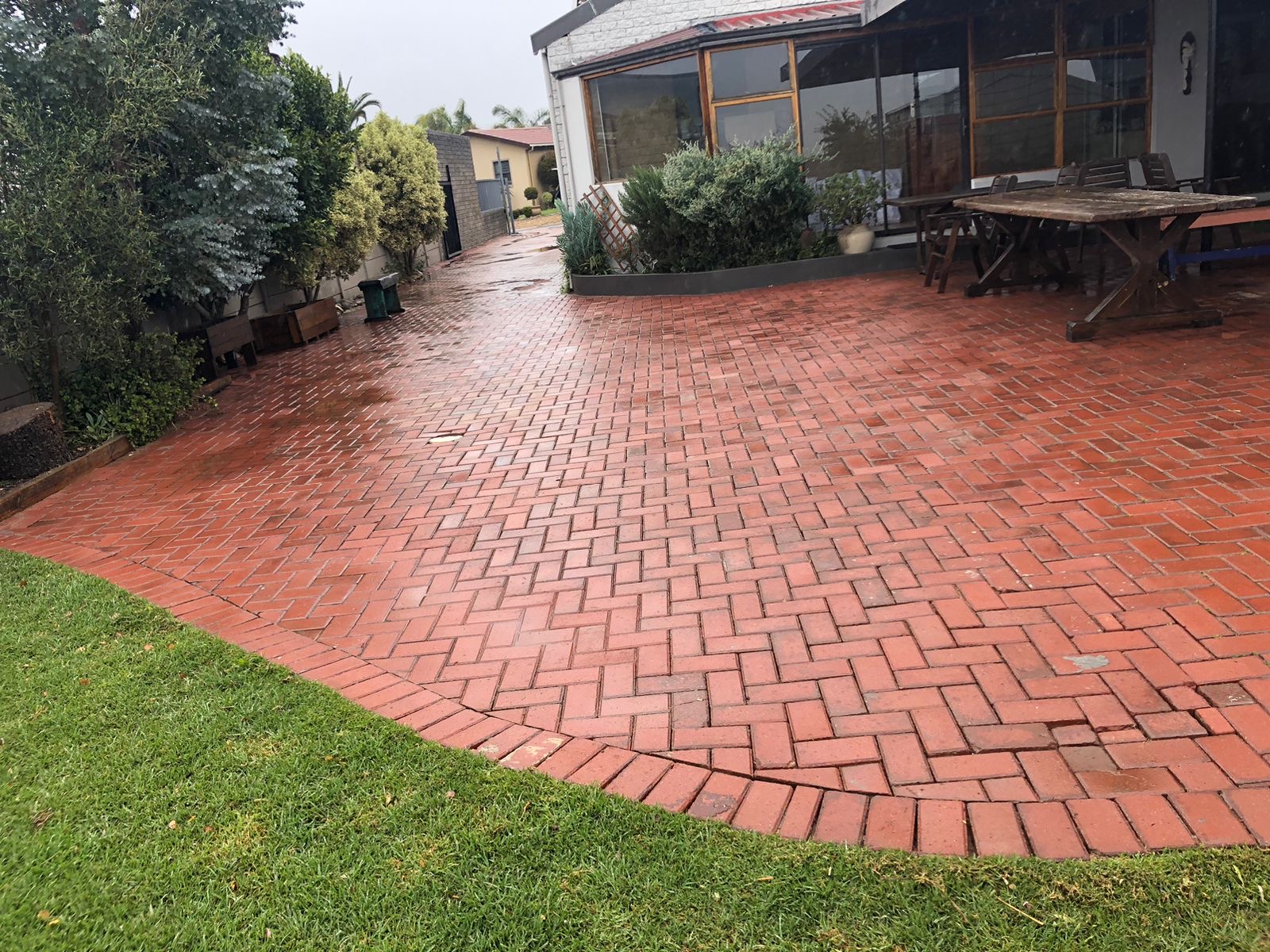 Herringbone Patio after
