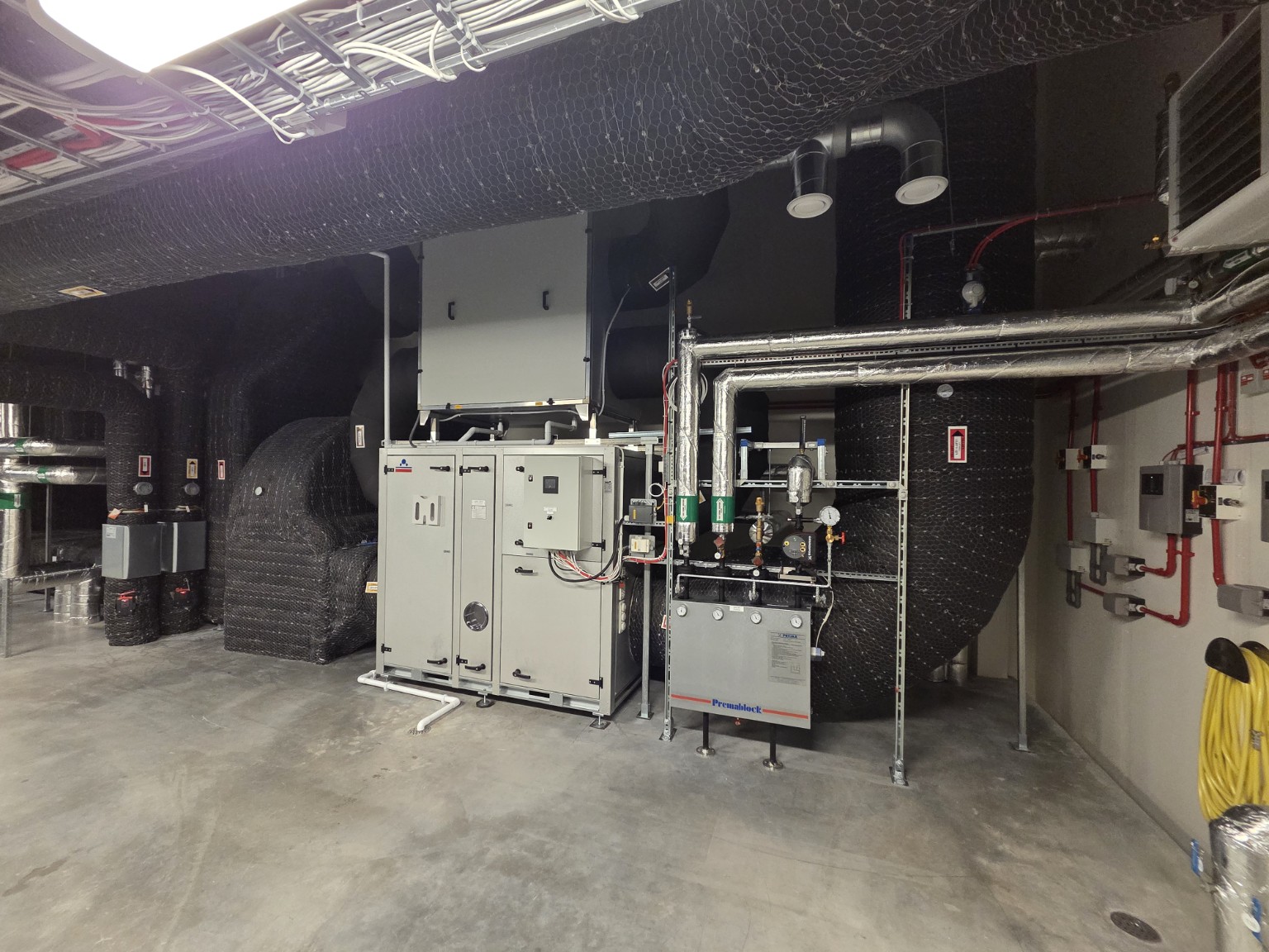 Komplett ventilationssystem med aggregat och kanaler