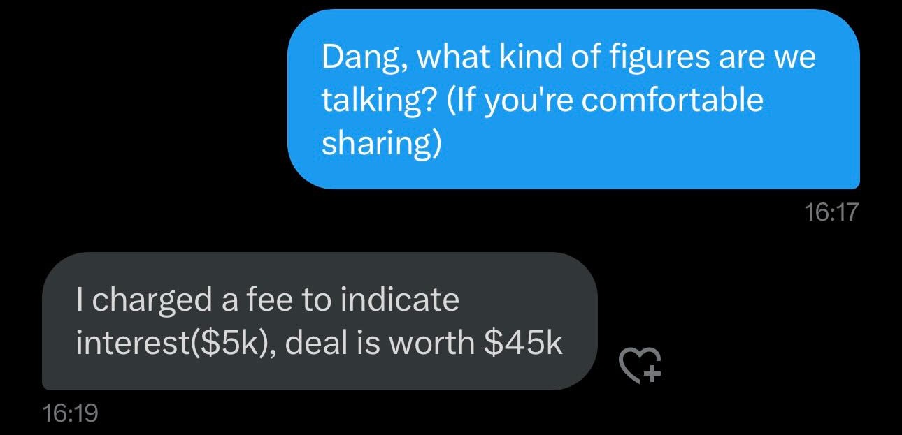 $5k fee for $45k deal