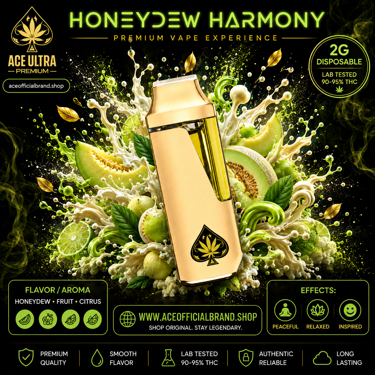 ACE ULTRA ALIEN ELECTRIC GREEN APPLE GEN 4