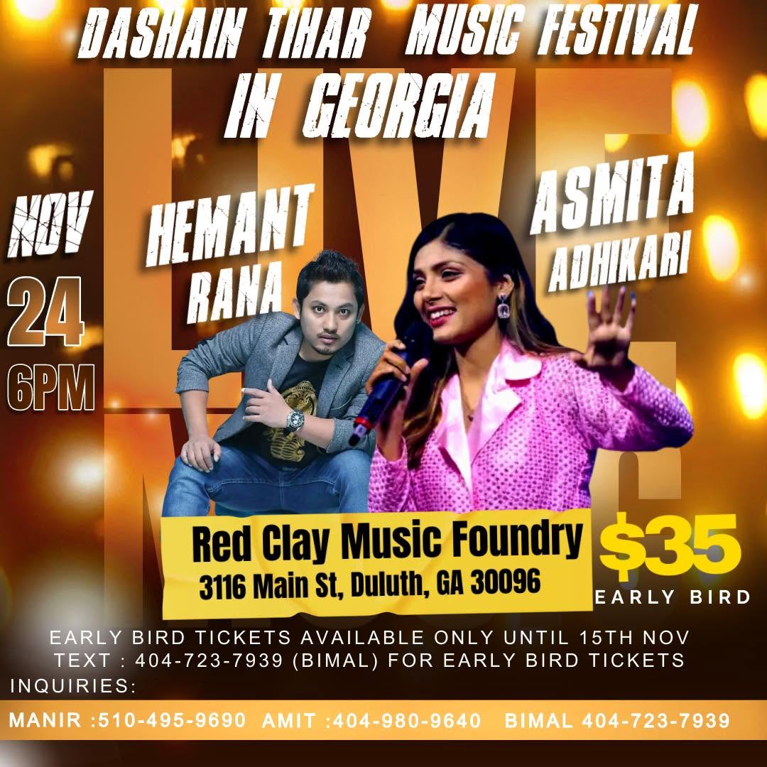 Dashain Tihar Music Festival in Georgia – Hemant Rana & Asmita Adhikari