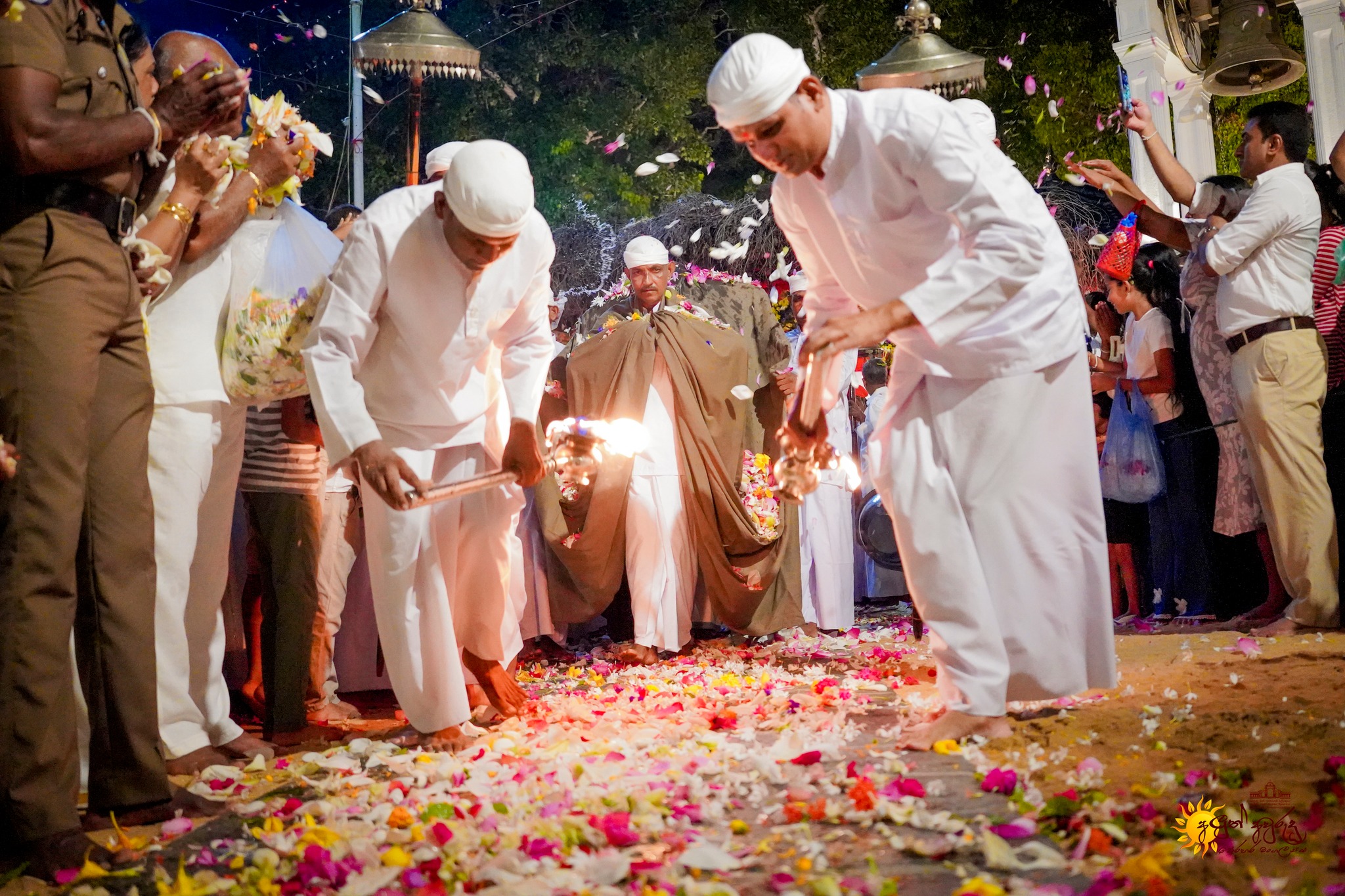 Flower offerings ritual